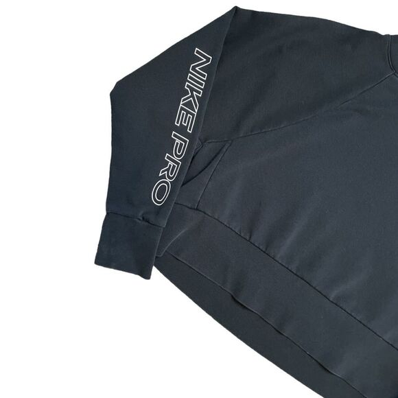 NIKE PRO Get Fit Sweatshirt Black White Size Medium - Picture 6 of 7